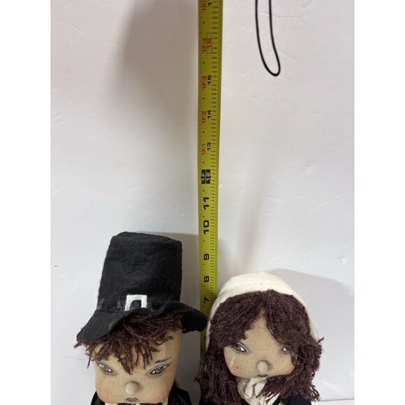 Joe Spencer Gathered Traditions Adam & Eve Pilgrims Thanksgiving Fall Decor - Picture 14 of 14